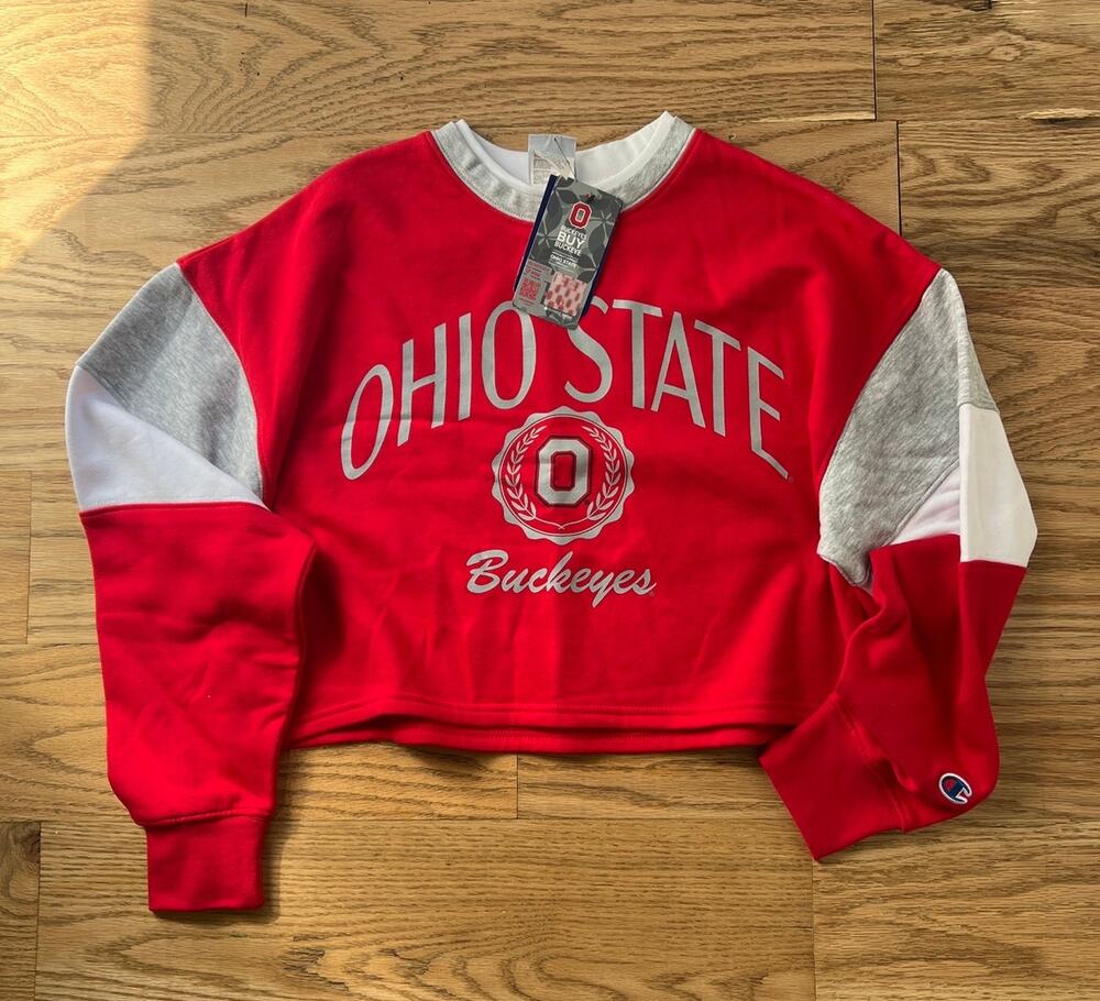 New with Tags Ohio State Buckeyes Champion Cropped Sweatshirt